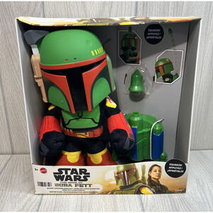 STAR WARS The Book of Boba Fett Voice Cloner Boba Fett Feature Plush NEW